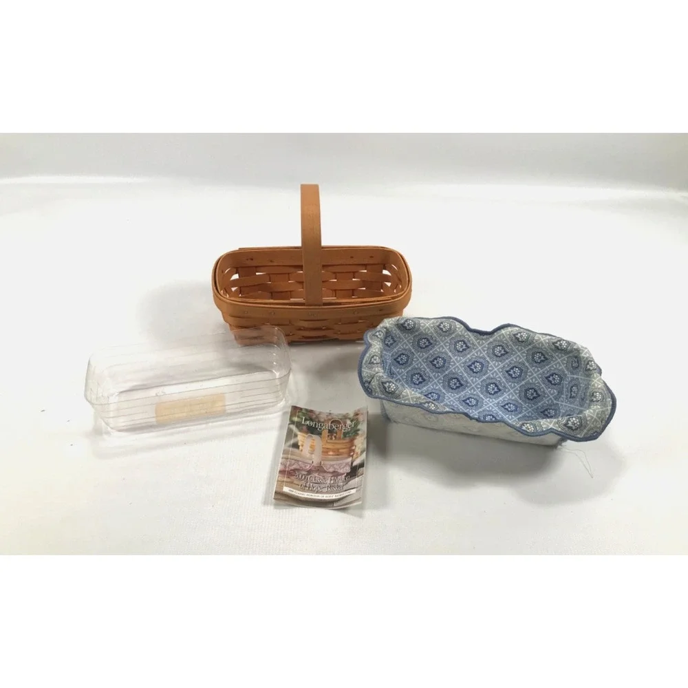 Longaberger 2000 Horizon Of Hope HOH Blue Cloth Liner Clear Protector 8